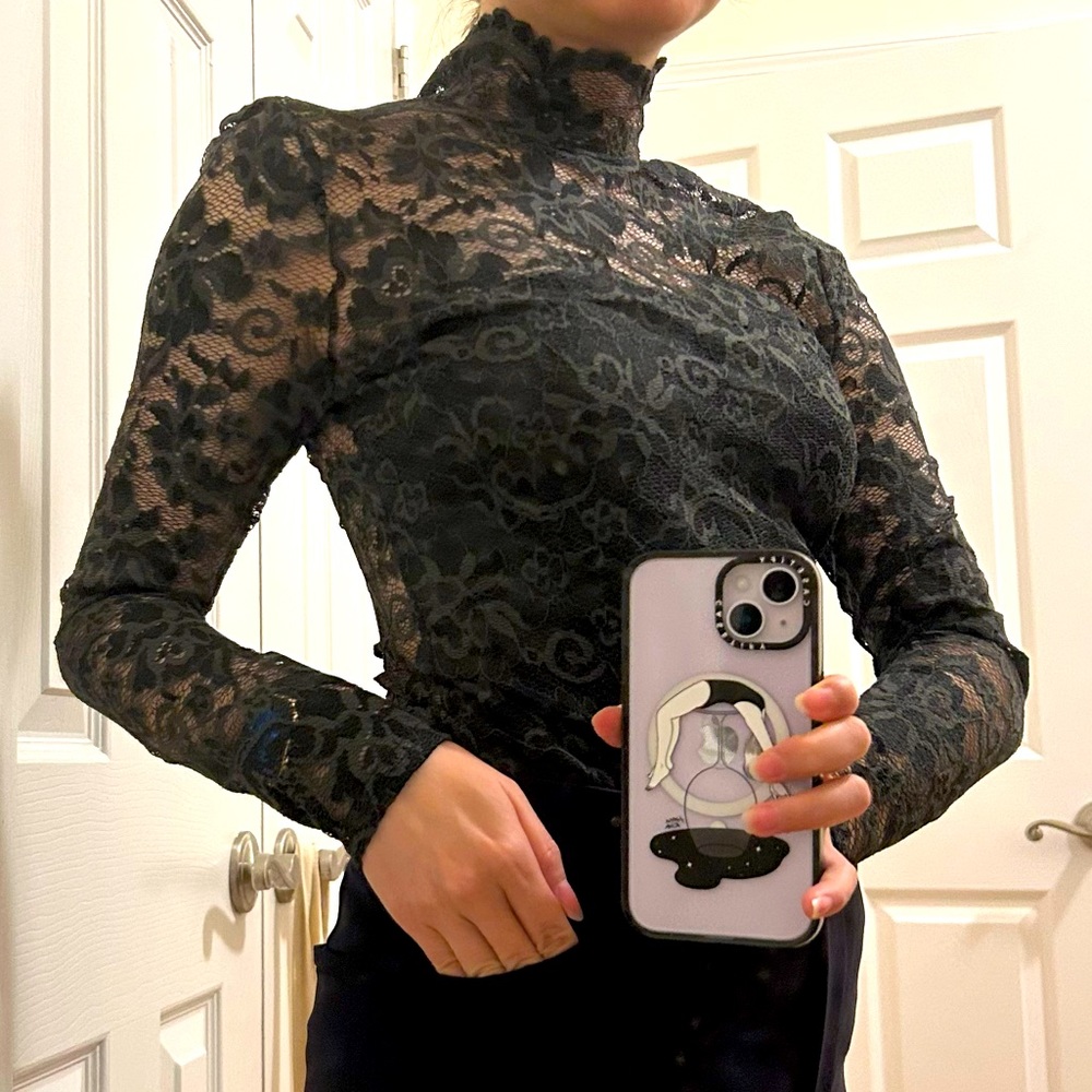 GANNI lace bodysuit